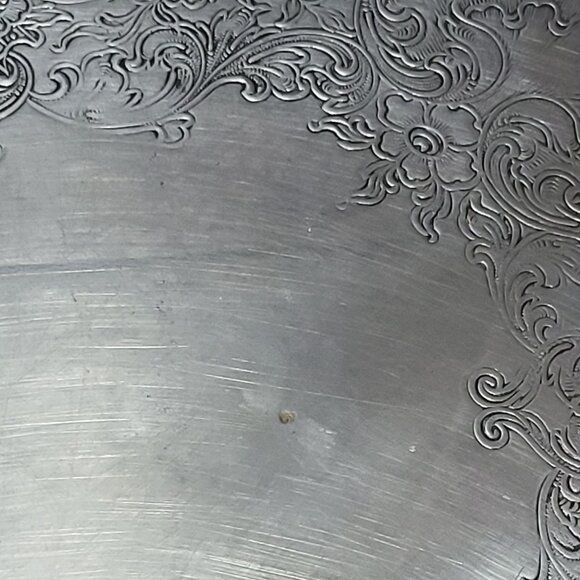 Webster Wilcox Internal Silver American Rose Serving Platter Tray 7391 Large Hea - Picture 10 of 11